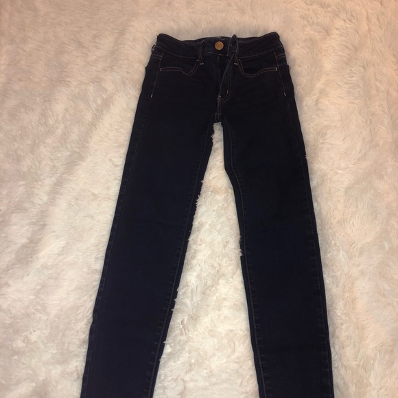 American Eagle Dark Wash Stretch Jeggings - Picture 2 of 5